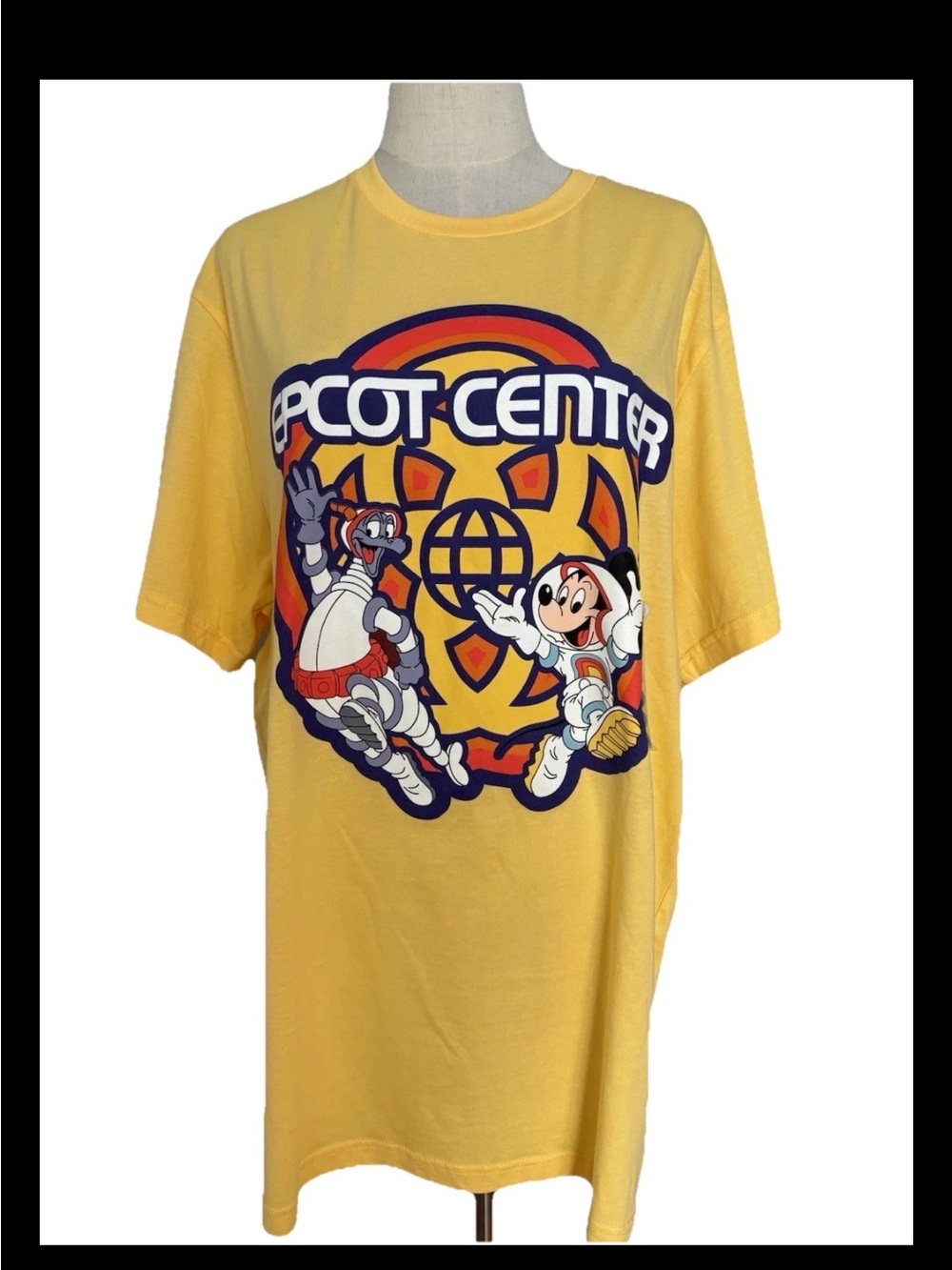 Disney Epcot Center Figment Mickey Mouse  2026 Adult Yellow T-Shirt Large, new